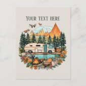 Schattigee campingliefhebbers tekst toevoegen briefkaart (Voorkant)