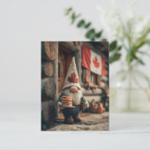 Schattigee Canadese gnoom met pannenkoeken Feestdagenkaart (Staand voorkant)