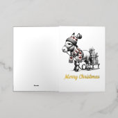 Schattigee Canadese Kerstezel Folie Wenskaart (Buiten Laag)