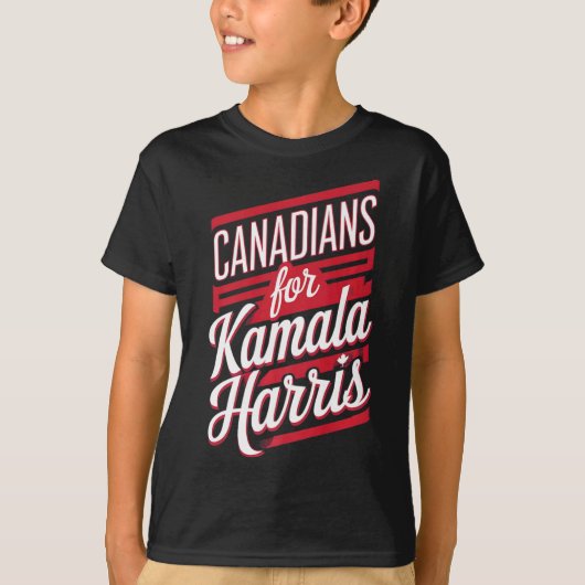 Schattigee Canadese meisjes voor Kamala Harris Can T-shirt (Voorkant)