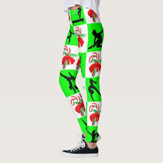 SCHATTIGEE CANDY CANE GYMNASTIEK LEGGINGS (Links)