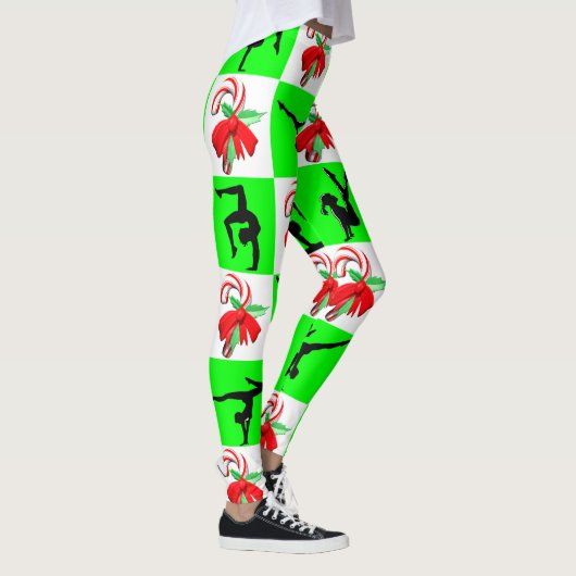 SCHATTIGEE CANDY CANE GYMNASTIEK LEGGINGS (Rechts)