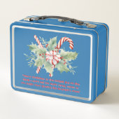 Schattigee Candy Cane Kinder Photo Metal Lunchbox (Achterkant)