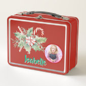 Schattigee Candy Cane Kinder Photo Metal Lunchbox (Voorkant)