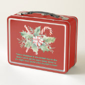 Schattigee Candy Cane Kinder Photo Metal Lunchbox (Achterkant)