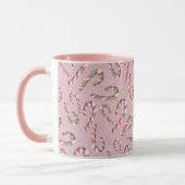 Schattigee Candy Cane Pink Glitter Mok (Links)