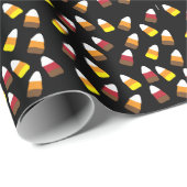 Schattigee Candy Corn Pattern Halloween Cadeaupapier (Rol Hoek)