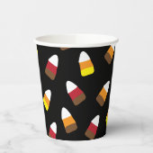 Schattigee Candy Corn Pattern Halloween Papieren Bekers (Links)