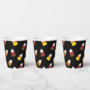 Schattigee Candy Corn Pattern Halloween Papieren Bekers