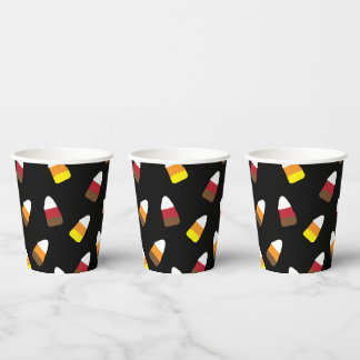 Schattigee Candy Corn Pattern Halloween Papieren Bekers