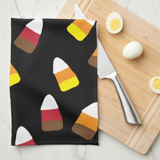 Schattigee Candy Corn Pattern Halloween Theedoek (Quarter Fold)