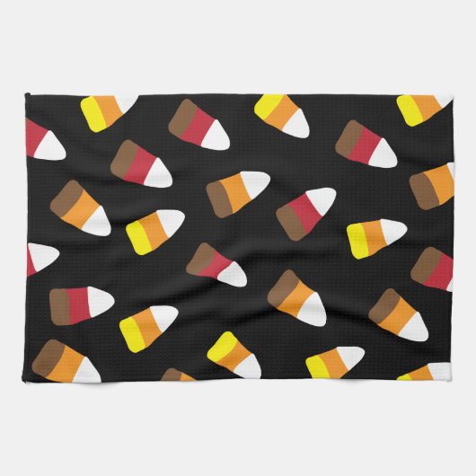 Schattigee Candy Corn Pattern Halloween Theedoek (Horizontaal)