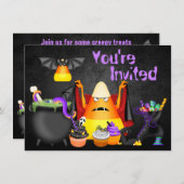 Schattigee Candy Corn Spooky Halloween Verjaardag  Kaart (Voorkant / Achterkant)