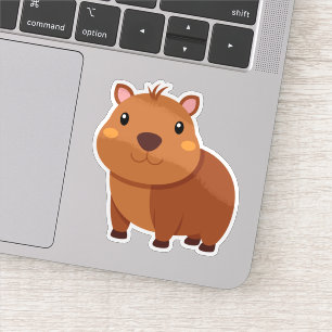 Schattigee capibara-cartoon sticker