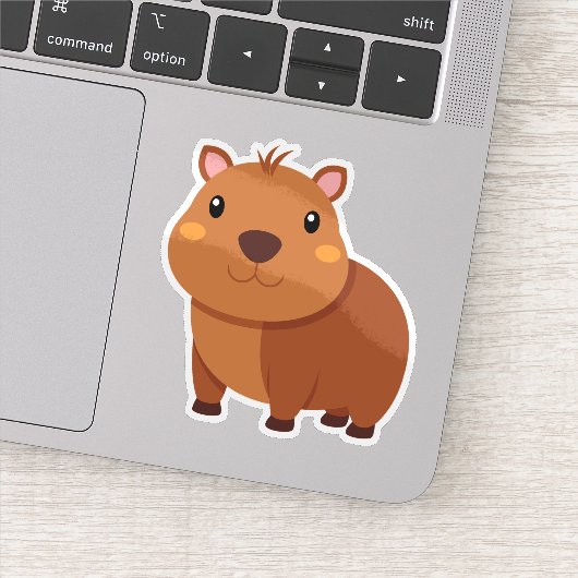 Schattigee capibara-cartoon sticker (Detail)