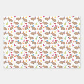 Schattigee capibara met de hand geïllustreerde gri inpakpapier vel (Voorkant)