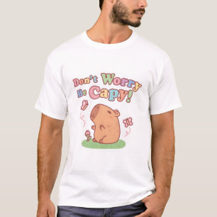 Schattigee capibara's en vlinders maken zich geen  t-shirt
