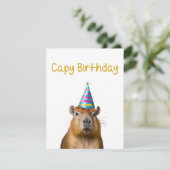 Schattigee Capybara Animal Birthday Kaart (Staand voorkant)