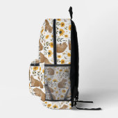 Schattigee Capybara bloemenrugzak Bedrukte Rugzak (Rechts)