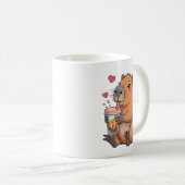Schattigee Capybara Boba Tea Bubble Koffiemok (Voorkant rechts)