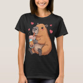 Schattigee Capybara Boba Tea Bubble T-shirt (Voorkant)
