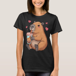 Schattigee Capybara Boba Tea Bubble T-shirt
