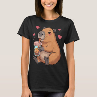 Schattigee Capybara Boba Tea Bubble T-shirt