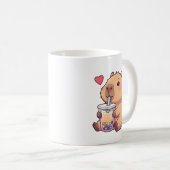 Schattigee Capybara Boba Tea Bubble voor Meisje Koffiemok (Voorkant rechts)