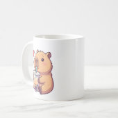 Schattigee Capybara Boba Tea Bubble voor Meisje Koffiemok (Voorkant links)