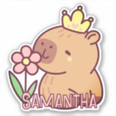 Schattigee Capybara Cartoon Kawaii Sticker (Voorkant)