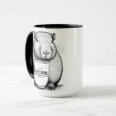 Schattigee Capybara Coffebara Coffee Mok (Voorkant links)