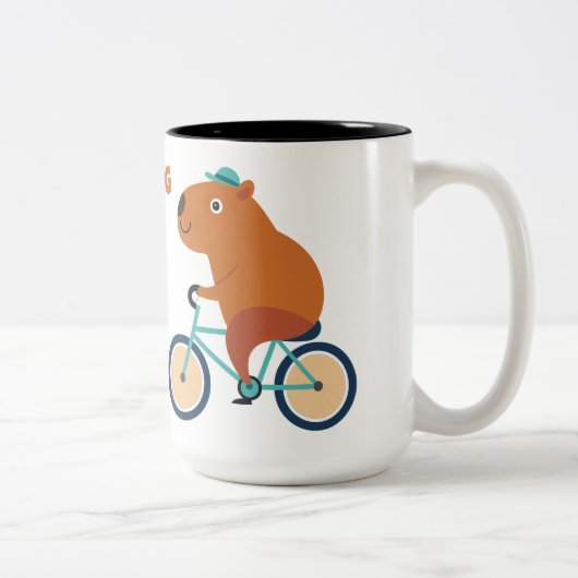 Schattigee Capybara Cycling Mok (Rechts)