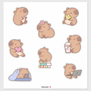 Schattigee Capybara Doodle Sticker Sheet