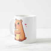 Schattigee Capybara Drink Boba Bubble Tea Vrouwen  Koffiemok (Voorkant links)