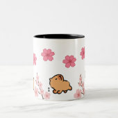 Schattigee Capybara en Cherry Blossom Mok | Schatt (Center)