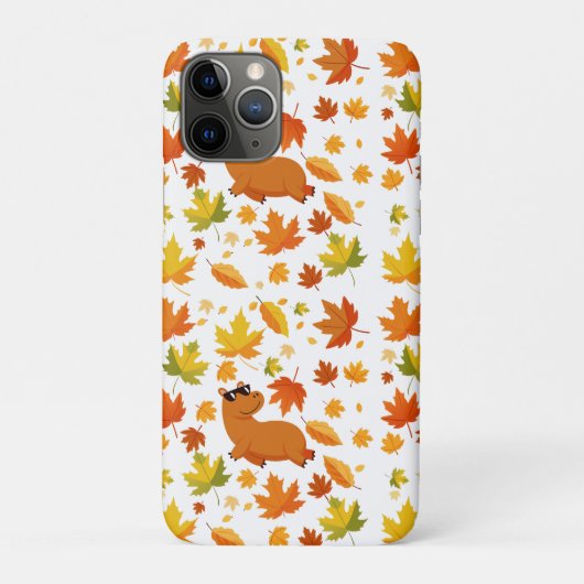 Schattigee Capybara en herfstbladeren telefoonhoes Case-Mate iPhone Case (Achterkant)