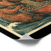 Schattigee Capybara en schildpad rugzak Ramen Kawa Poster (Hoek)