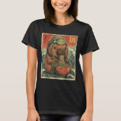 Schattigee Capybara en schildpad rugzak Ramen Kawa T-shirt (Voorkant)