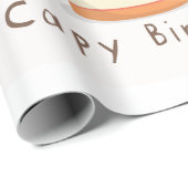 Schattigee capybara familie vieren verjaardag cadeaupapier (Rol Hoek)