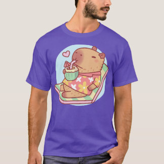 Schattigee Capybara g met kokosnoot Drink T-shirt