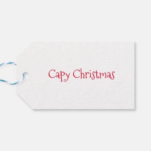 Schattigee capybara in een kersttrui cadeau label cadeaulabel (Achterkant Horizontaal)