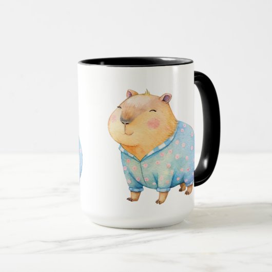 Schattigee Capybara in pyjama Mok (Voorkant rechts)