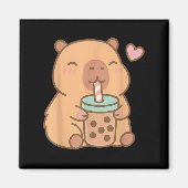 Schattigee Capybara Kawaii Anime Drink Bubble Tea  Magneet (Voorkant)