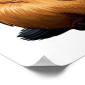 Schattigee Capybara knaagdier illustratie Poster (Hoek)