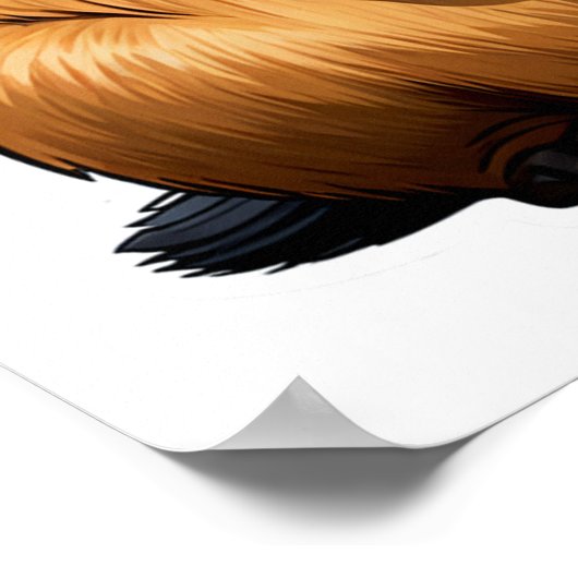 Schattigee Capybara knaagdier illustratie Poster (Hoek)