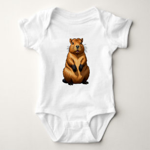 Schattigee Capybara knaagdier illustratie Romper