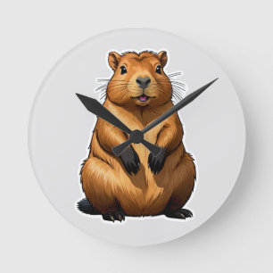 Schattigee Capybara knaagdier illustratie Ronde Klok