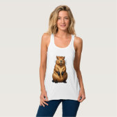 Schattigee Capybara knaagdier illustratie Tanktop (Volledige Voorkant)