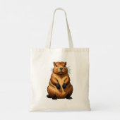 Schattigee Capybara knaagdier illustratie Tote Bag (Achterkant)