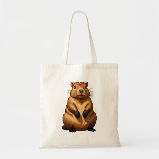 Schattigee Capybara knaagdier illustratie Tote Bag (Voorkant)